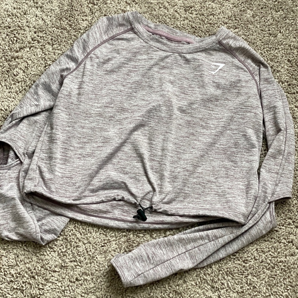 Gym Shark Crop Top long sleeve with elbow opening